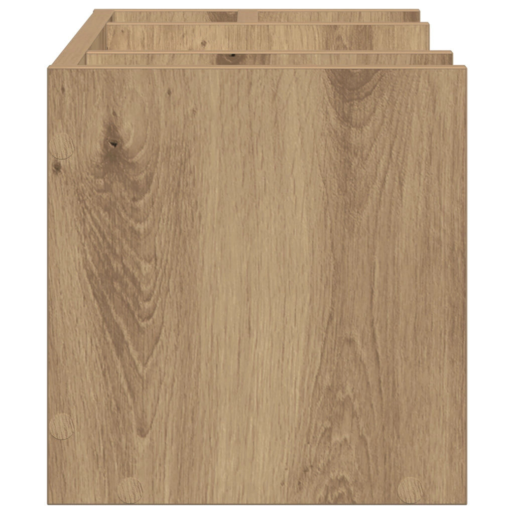Organizzatore scrivania Rovere Artigianale 44.5x24x25 cm Legno ingegnerizzato