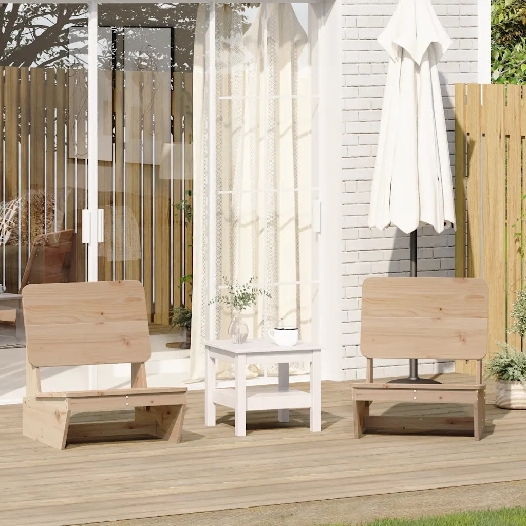 vidaXL Sedie da Giardino 2 pz 60x64x70,5 cm Legno Massello di Pino