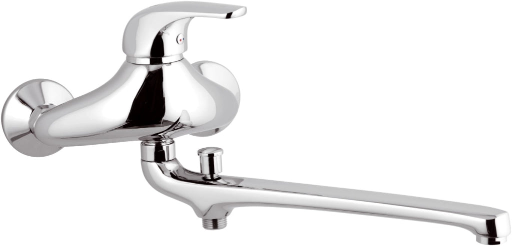 Rubinetto lavabo/vasca con bocca fusa lunga - serie project