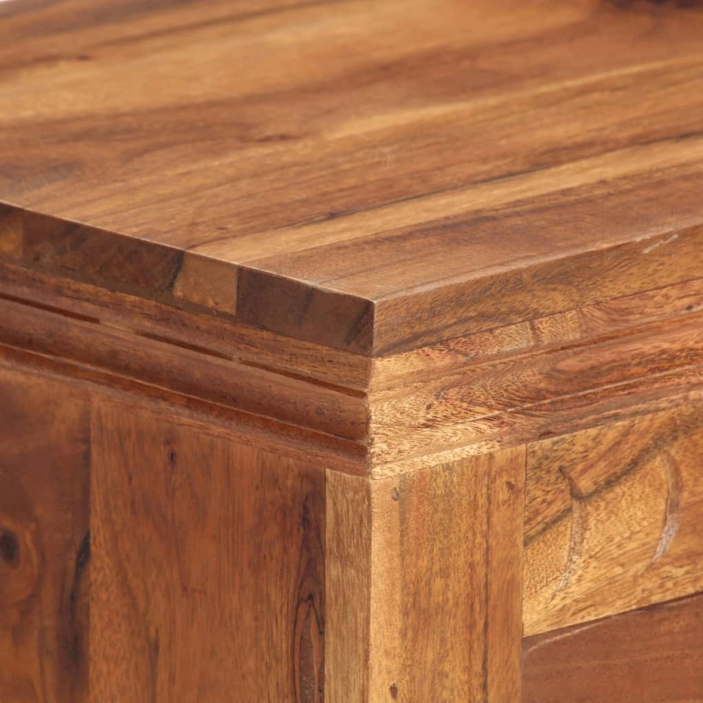 Credenza cassettiera cassettiera mobile contenitore organizer cucina soggiorno soggiorno 63 x 30 x 75 cm legno massello di acacia marrone 02_0029635