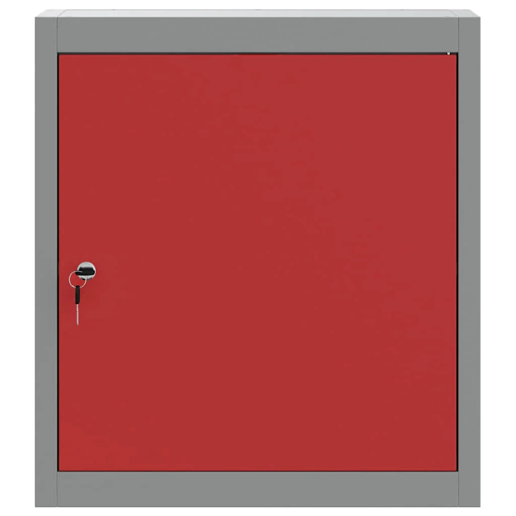 Mobiletto portautensili dal design industriale con ripiano regolabile 50 x 20 x 55 cm acciaio rosso 02_0058027
