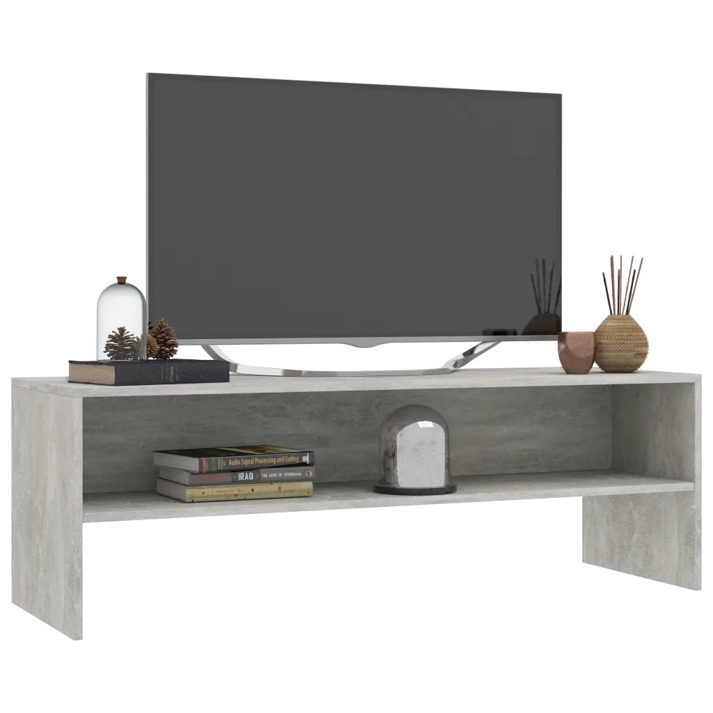 Mobile Porta TV Grigio Cemento 120x40x40cm in Legno Multistrato 800040