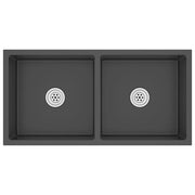 Lavello da cucina fatto a mano, lavello del bagno di casa, installazioni, interno della cucina, acciaio inossidabile nero 02_0002472