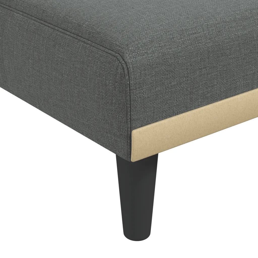 Divano Letto a L-Sofa Letto-Daybed Grigio Scuro 255x140x70 cm in Tessuto 981778