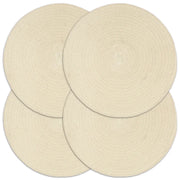Tovagliette 4 pz Naturale Neutro 38 cm Rotonde in Cotone  cod mxl 65365