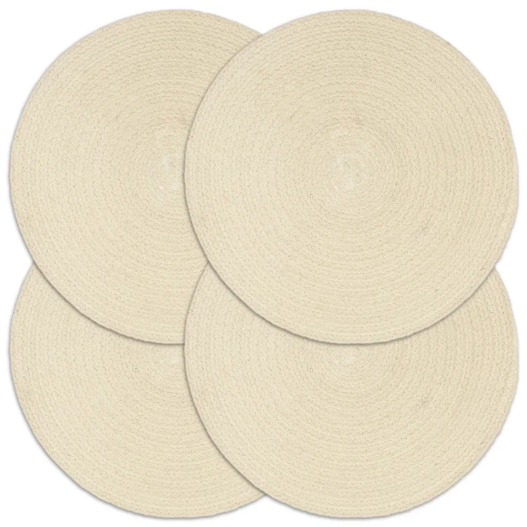 Tovagliette 4 pz Naturale Neutro 38 cm Rotonde in Cotone  cod mxl 65365