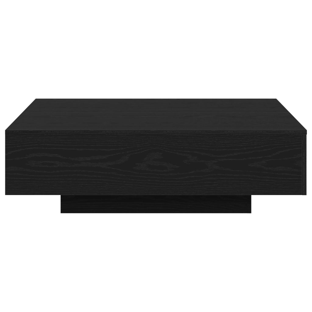 Tavolino da caffÃ¨  Nero Rovere 100x100x31 cm in legno ingegnerizzato