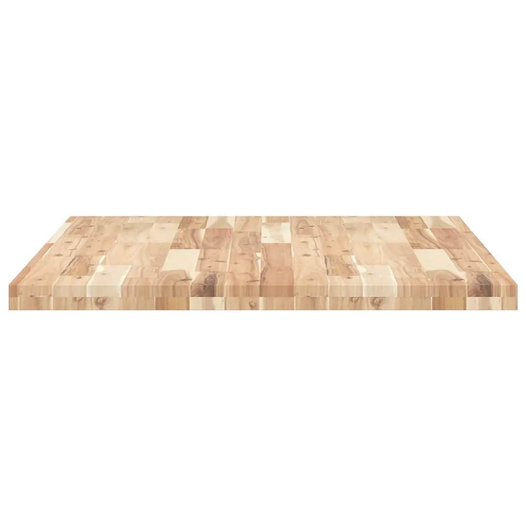 Piano Tavolo | Superficie Tavolo | Piano Scrivania Non Trattato 100x80x4cm Legno Massello Acacia