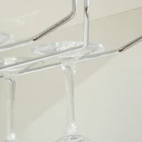 Mobiletto Portabottiglie Vini con Porta Calici e Armadietto, Capacità 20 Bottiglie, 80x36x85 cm, Bianco