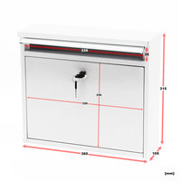 Cassetta postale singola V13, bianca in acciaio zincato verniciato a polvere