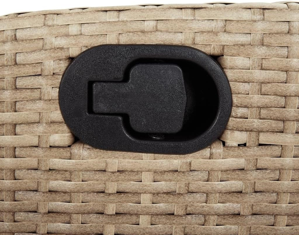 Set da Pranzo da Giardino 7 pz con Cuscini Beige in Polyrattan,Set da Pranzo Esterni,Set Pranzo da Giardino,Set da Pranzo su Patio-3212713