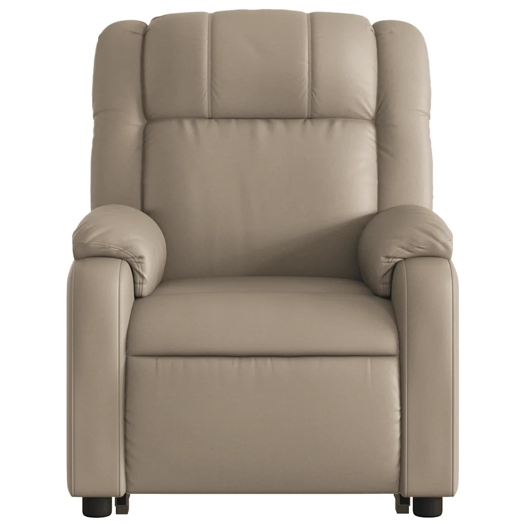 Poltrona Alzapersone Massaggi Reclinabile Cappuccino Similpelle 3205163