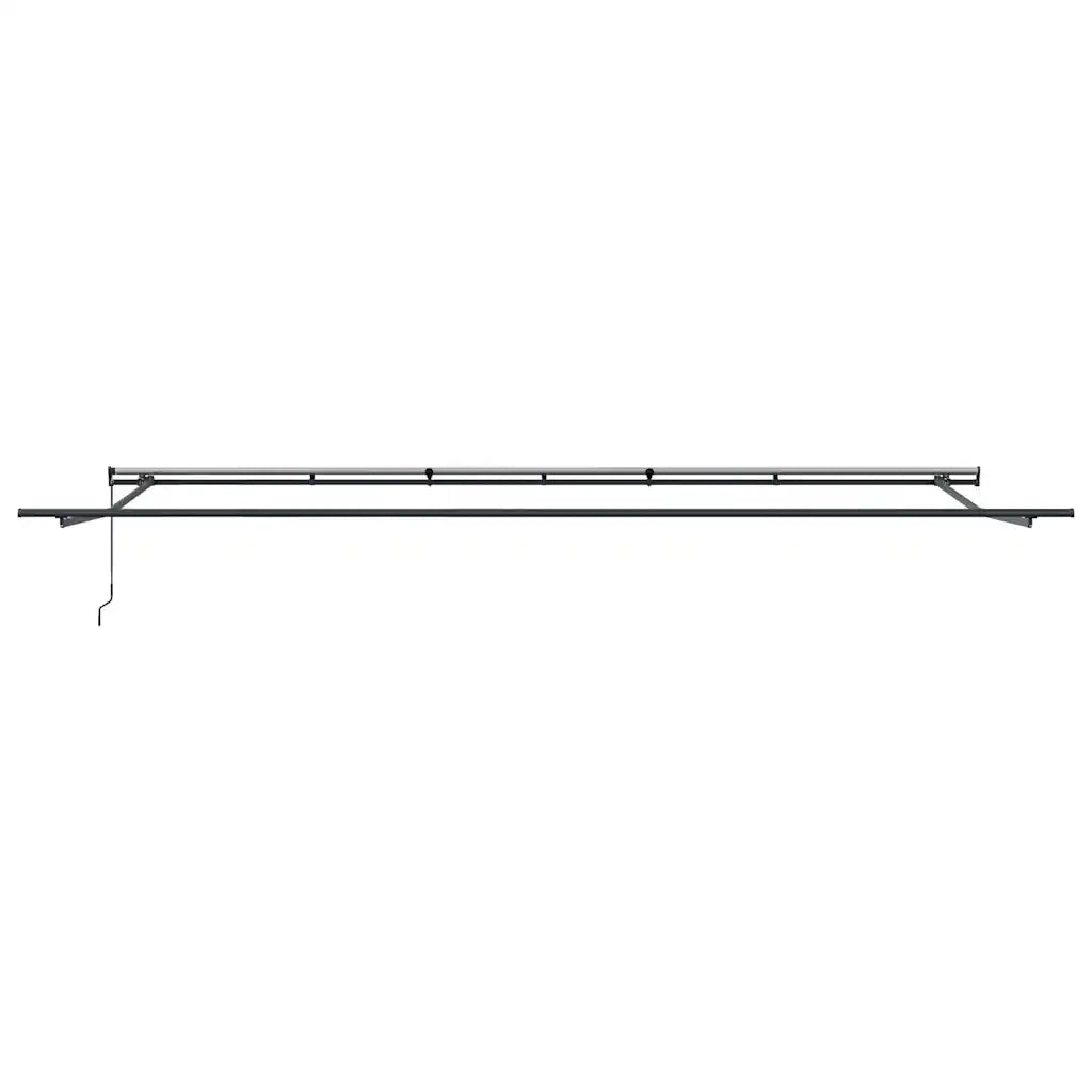 Tenda da Sole Retrattile Manuale Antracite e Bianco 600x300 cm 3310243