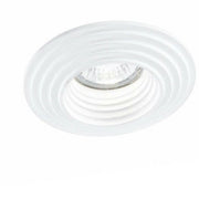 Trade Shop - Portafaretto Incasso Gesso A Scomparsa Con Motivo Tondo Portalampada Gu10 Gs-17 -