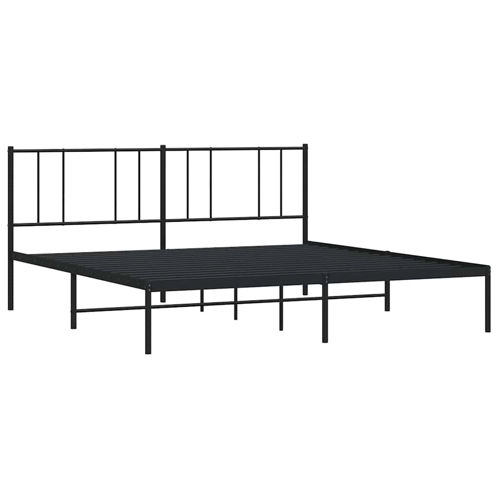 Giroletto con Testiera in Metallo Nero 200x200 cmcod mxl 80093
