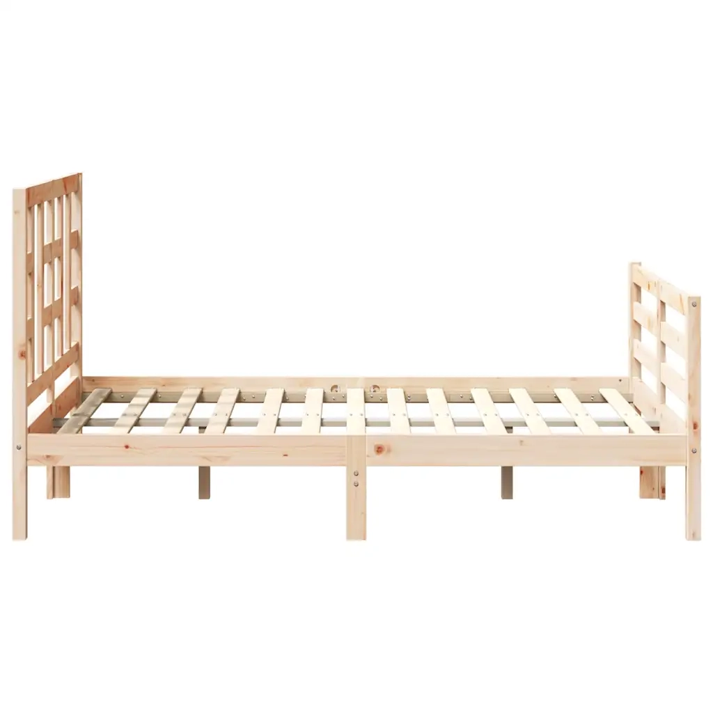 Giroletto con Testiera Small Double-Struttura Letto in Legno Massello 460071