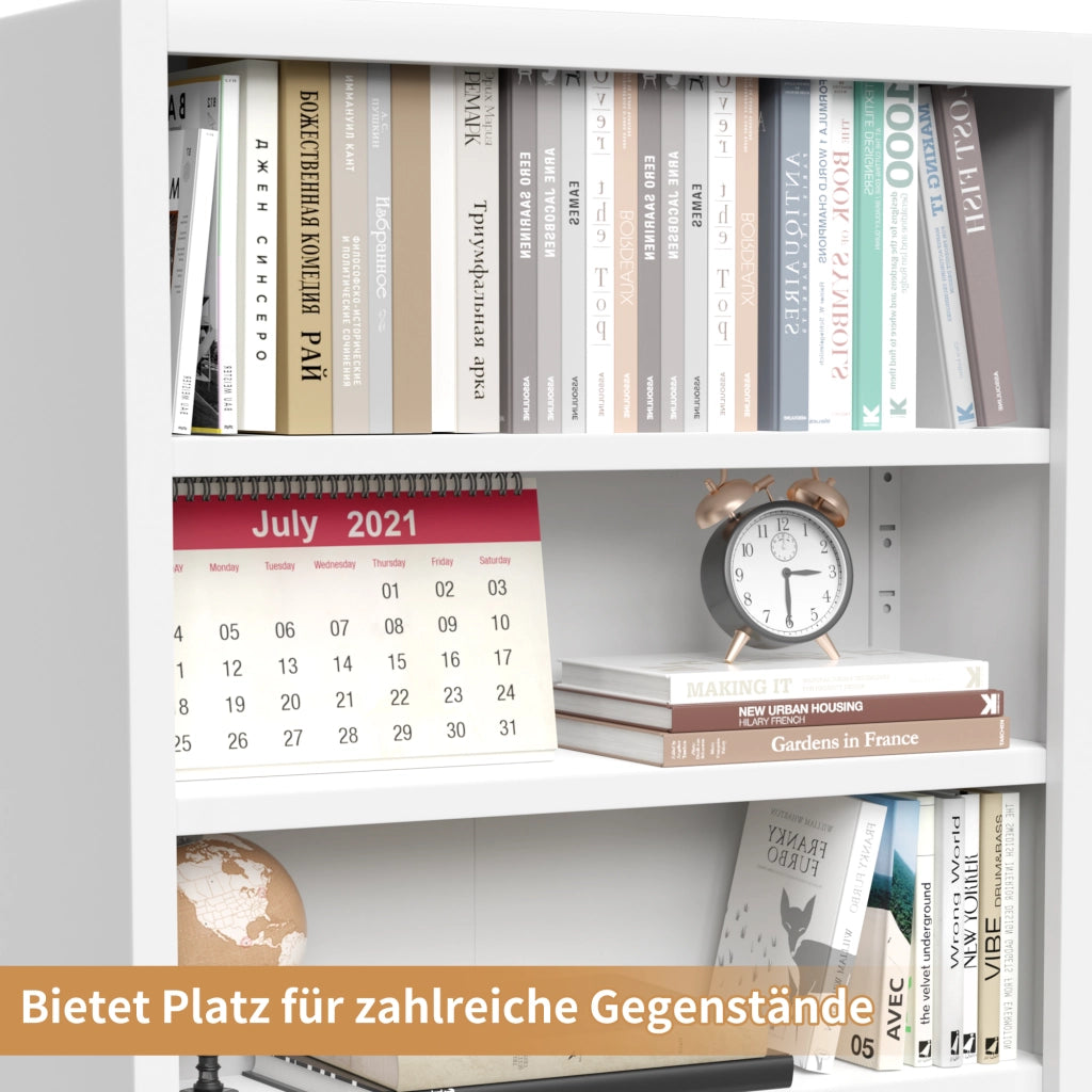 LIBRERIA CON PORTA E RIPIANI REGOLABILI 180,34 x 60 x 23,4 cm METALLO BIANCO