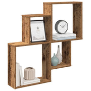 Mensola da Parete Legno Vecchio 80x15x78,5 cm Legno Multistrato 856610