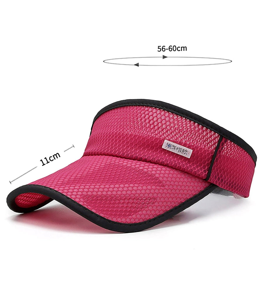 VISIERA - SPORT MODERN | Protezione Solare Unisex | Visiera Larga Rinforzata | Rete Ventilata | Regolazione Elastica, Chiusura
