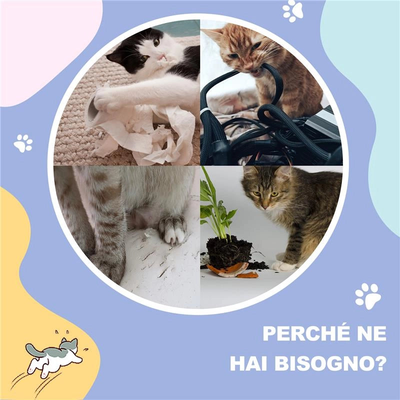 TUNNEL PER GATTI PIEGHEVOLE CON CASETTE, TIRAGRAFFI E PALLINA IN PELUCHE E SISAL, CREMA
