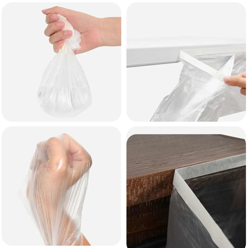 Telo per Polvere con Nastro Adesivo 12 pz 140 x 3300 cm HDPE CFW9465787