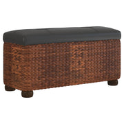 Panca contenitore con cuscino 69 cm design a conocchia marrone 02_0010947