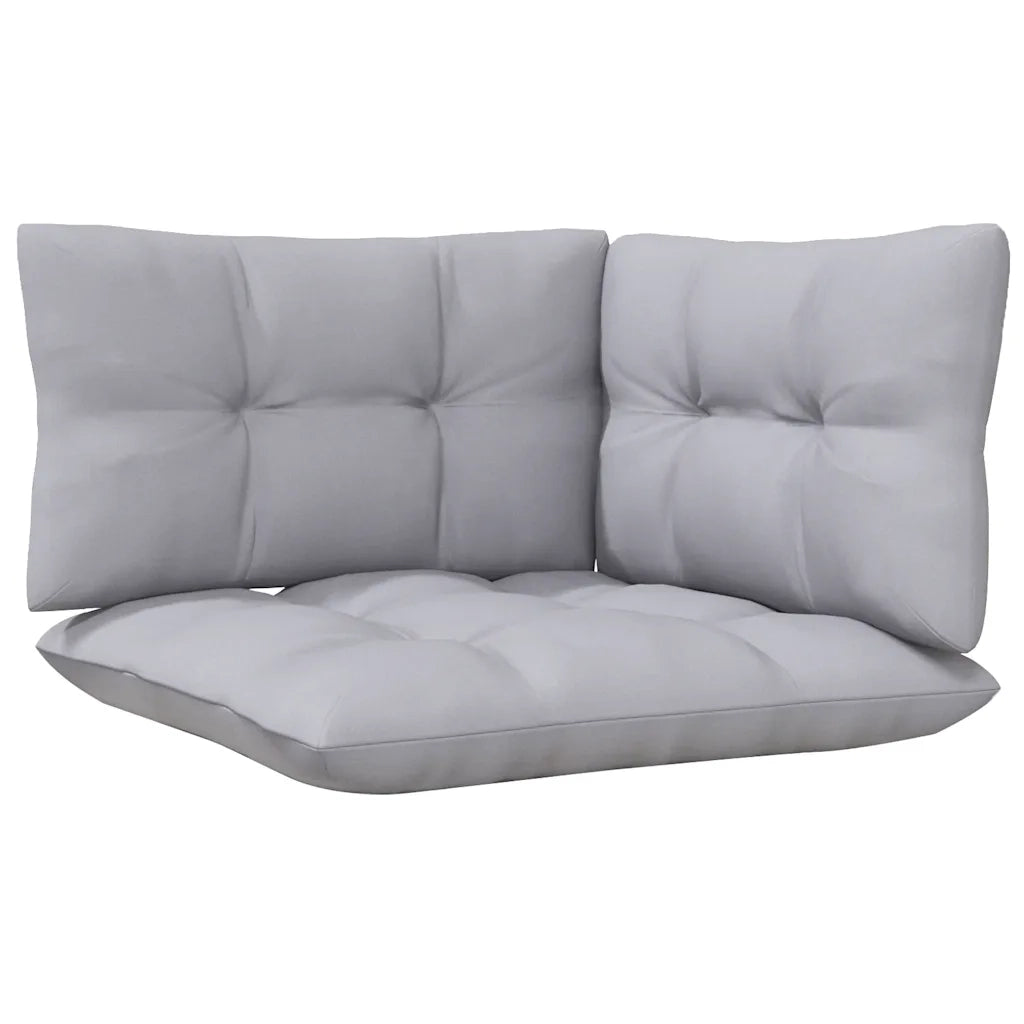 Divano da Giardino a 2 Posti con Cuscini Grigi Massello di Pino cod mxl 73496