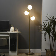 Lampada da terra moderna in ferro con 3 diffusori in vetro, 169 cm, attacco E27