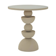 Tavolino VKH798, Beige, Metallo, 45x45x49,5 cm