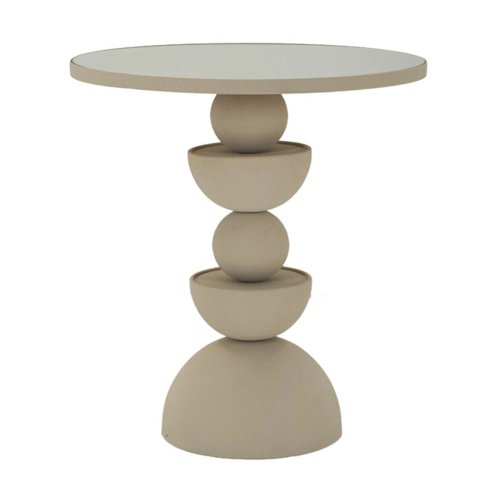 Tavolino VKH798, Beige, Metallo, 45x45x49,5 cm