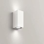 Applique LED bianco rettangolare doppio GU10 lampada doppia emissione luce parete giardino ingresso IP65 COLORE BIANCO