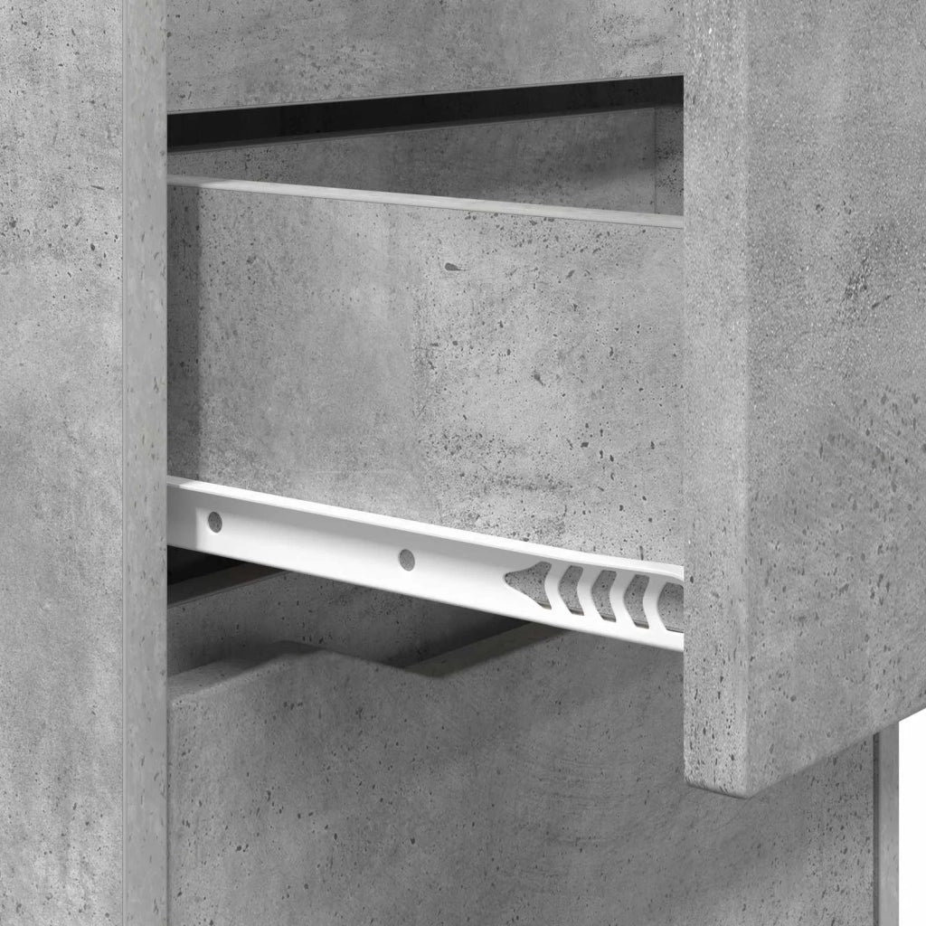 Comodini con cassetto 2 pcs Grigio cemento 40 x 30 x 467 cm 888914