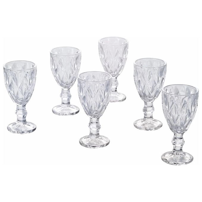 Villa d'Este Home Tivoli 5909854 Prisma Set 6 Bicchierini da Liquore in Vetro 40 ml colore Trasparente