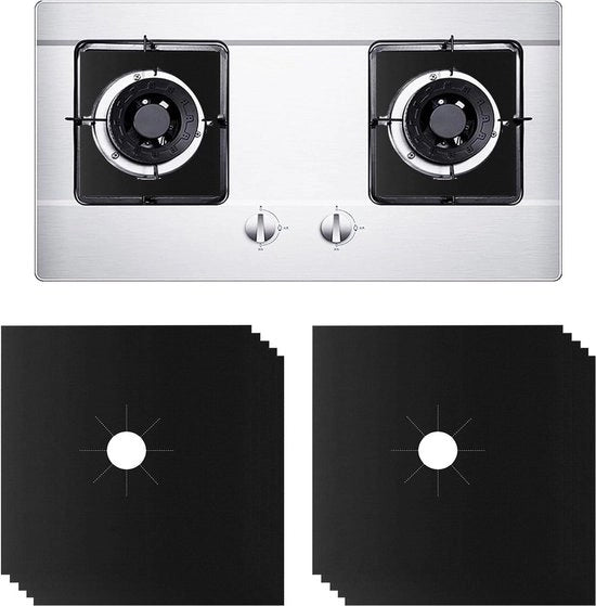Piastre di copertura 27 x 27 cm - set da 10 - facile da pulire - piastre di copertura nera per forno a gas