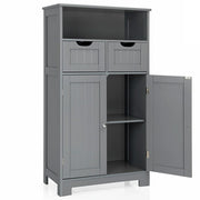 Mobile contenitore indipendente 60 x 30 x 109 cm con 2 cassetti regolabili e design moderno in MDF grigio 20_0019669