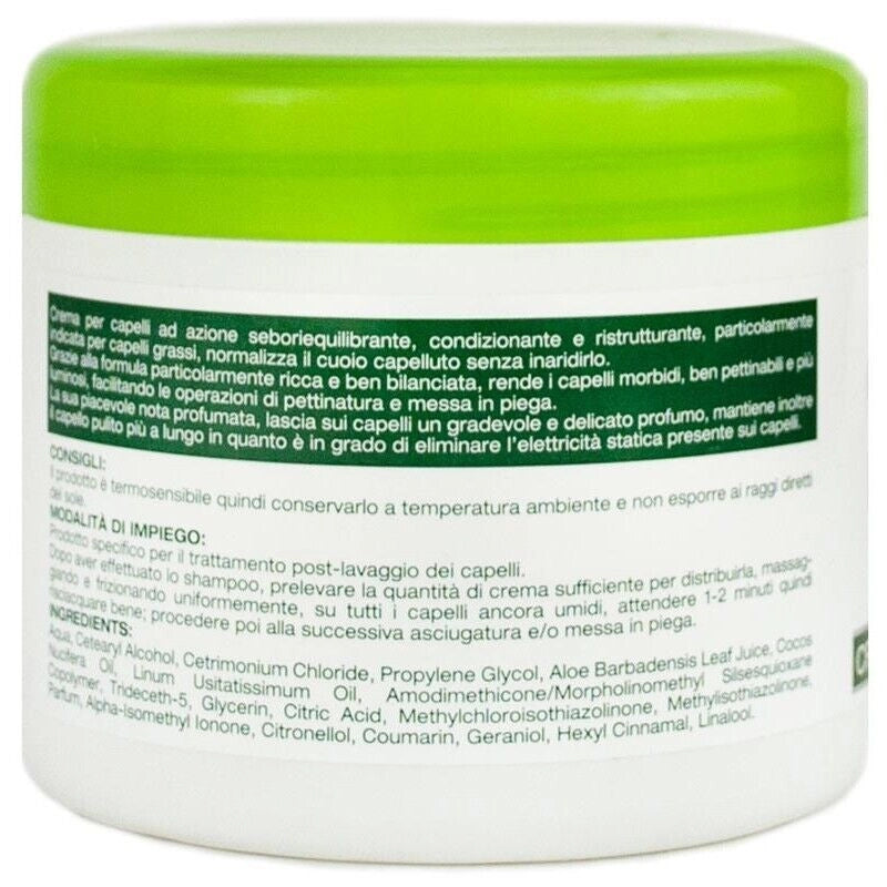 MAURY'S PROFESSIONAL CREMA RISTRUTTURANTE CAPELLI GRASSI CON ALOE VERA 500ML SENZA PARABENI ANALLERGICA