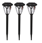 HIGH-TECH SET DI 3 LAMPADE SOLARI TONDE 10 X 40 CM COLORE NERO