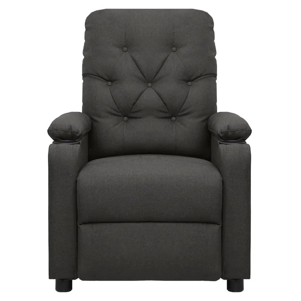 Poltrona Massaggiante Elettrica Grigio Scuro in Tessuto 3098852
