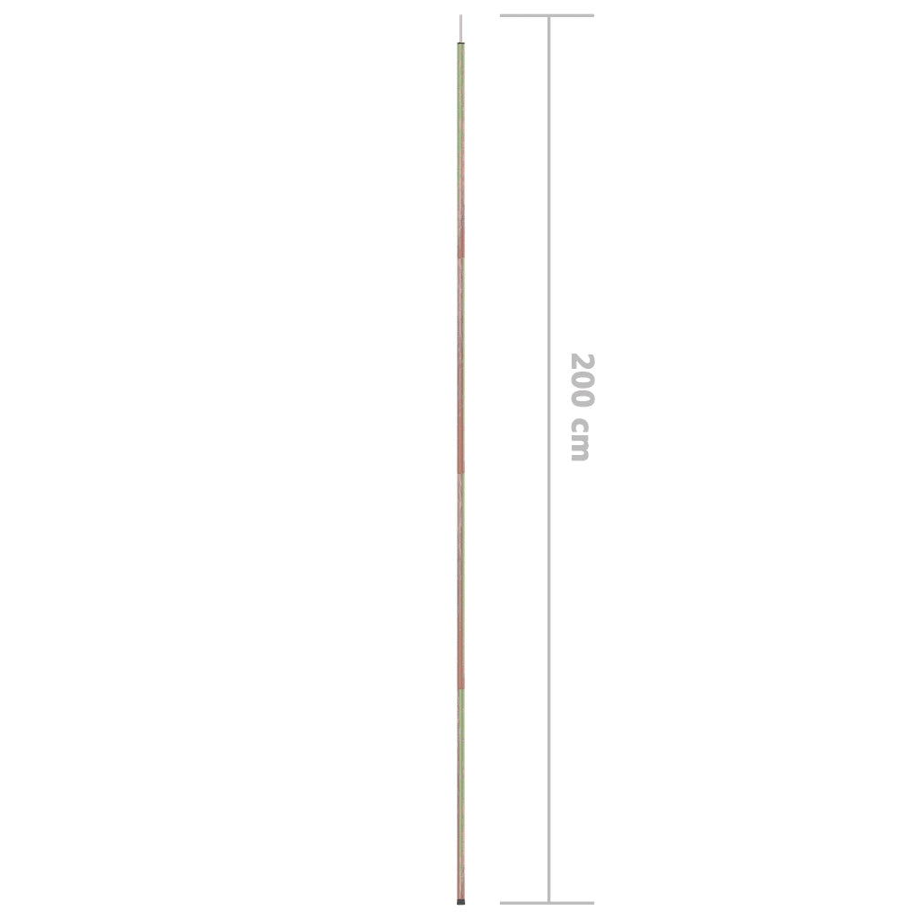 Aste per Parasole a Vela 2 pz 200 cm in Acciaio Zincato 315221