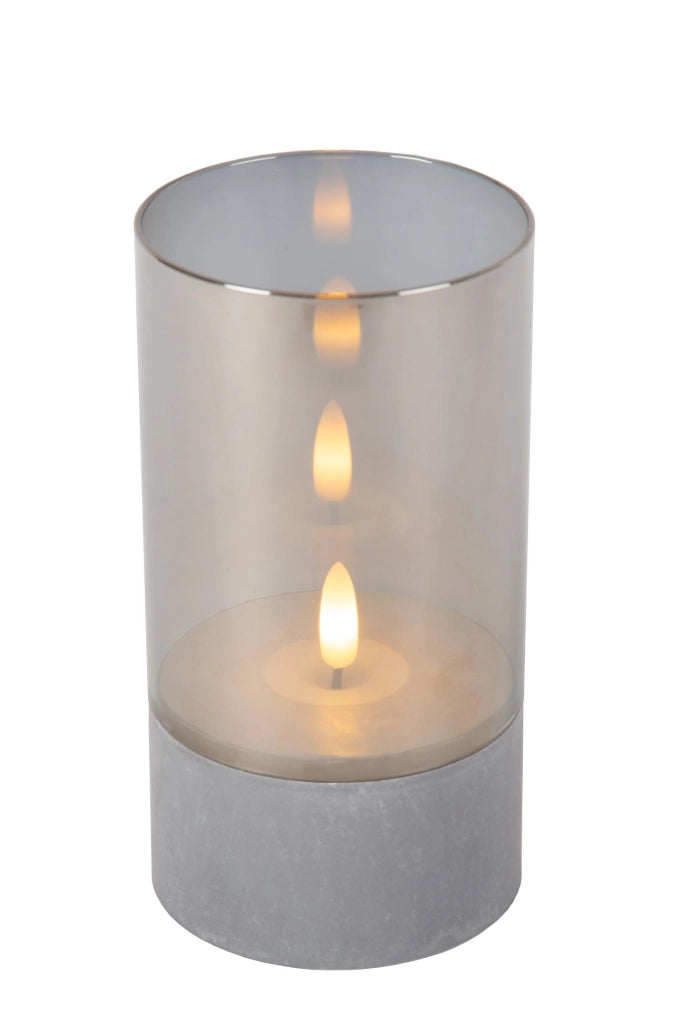 Lampada da tavolo classica VELAS 3 LED vetro grigio Lucide
