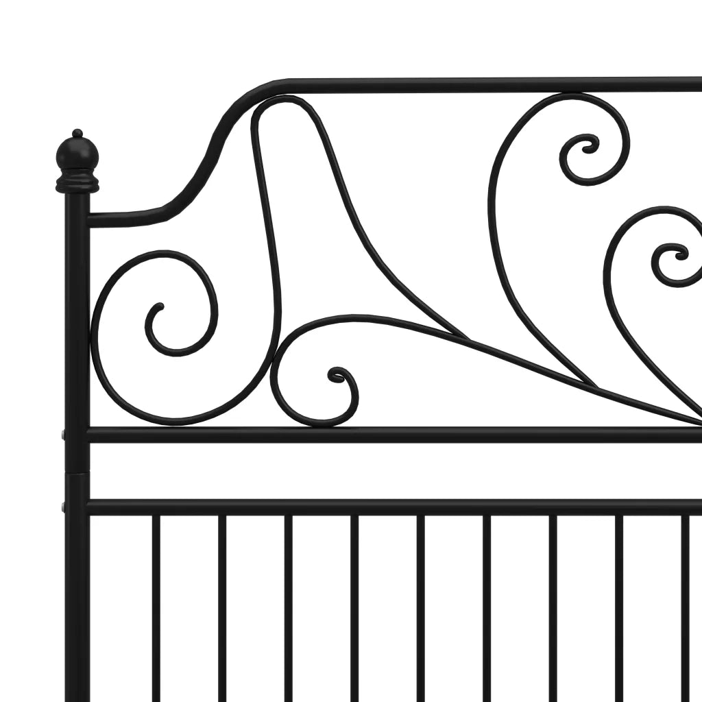 Giroletto-Struttura Letto Nero in Metallo 160x200 cm 442849