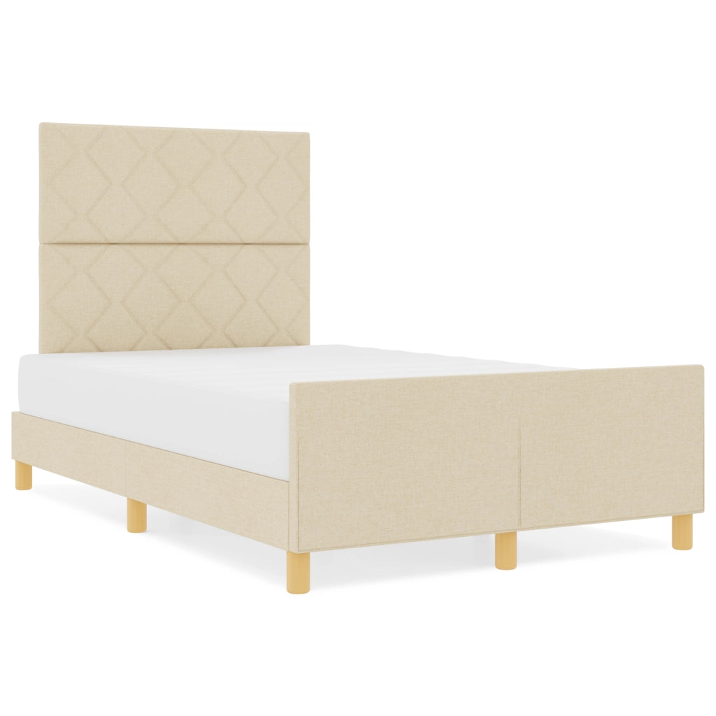 Letto  Crema 120x200 cm in Tessuto
