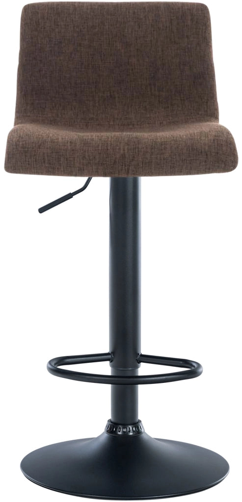 Sgabello HOVER in tessuto marrone,Metallo nero opaco