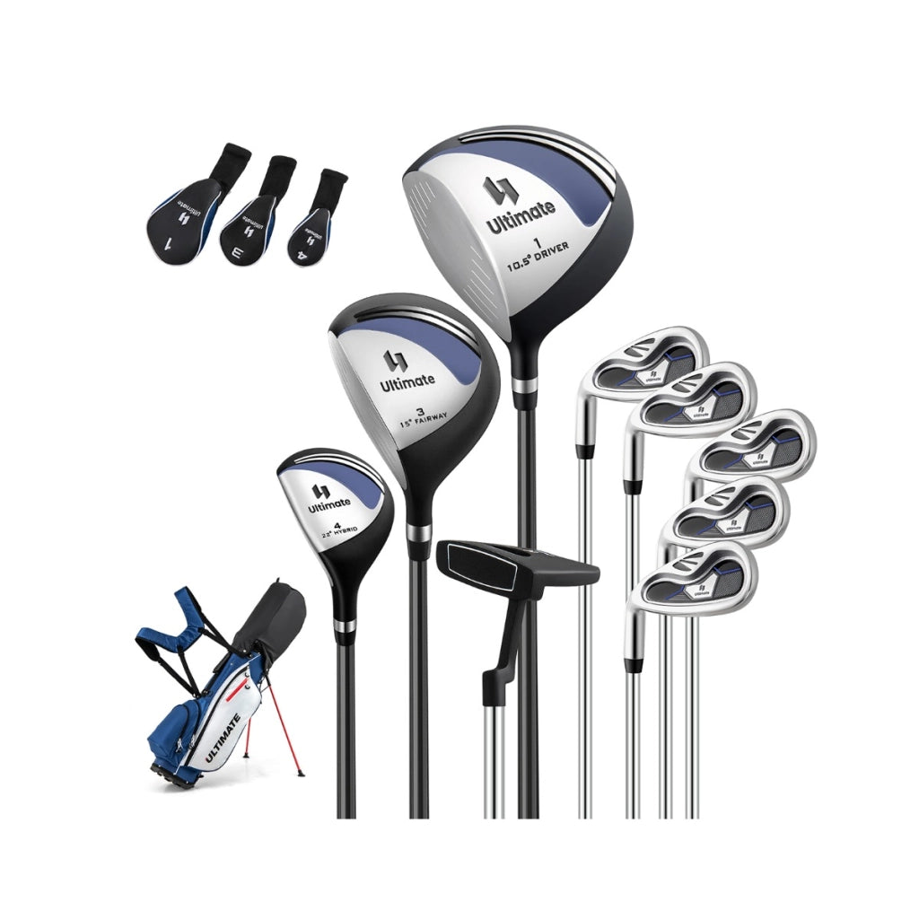 Borsa da golf con supporto driver #1 da 460CC con copri testa, Set completo di mazze da golf per uomo per mancini Blu