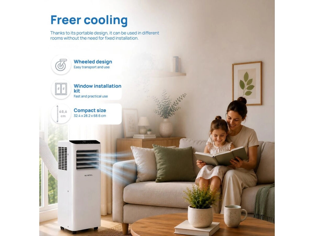 Condizionatore portatile da 7000 BTU con tubo di scarico - 20 m²