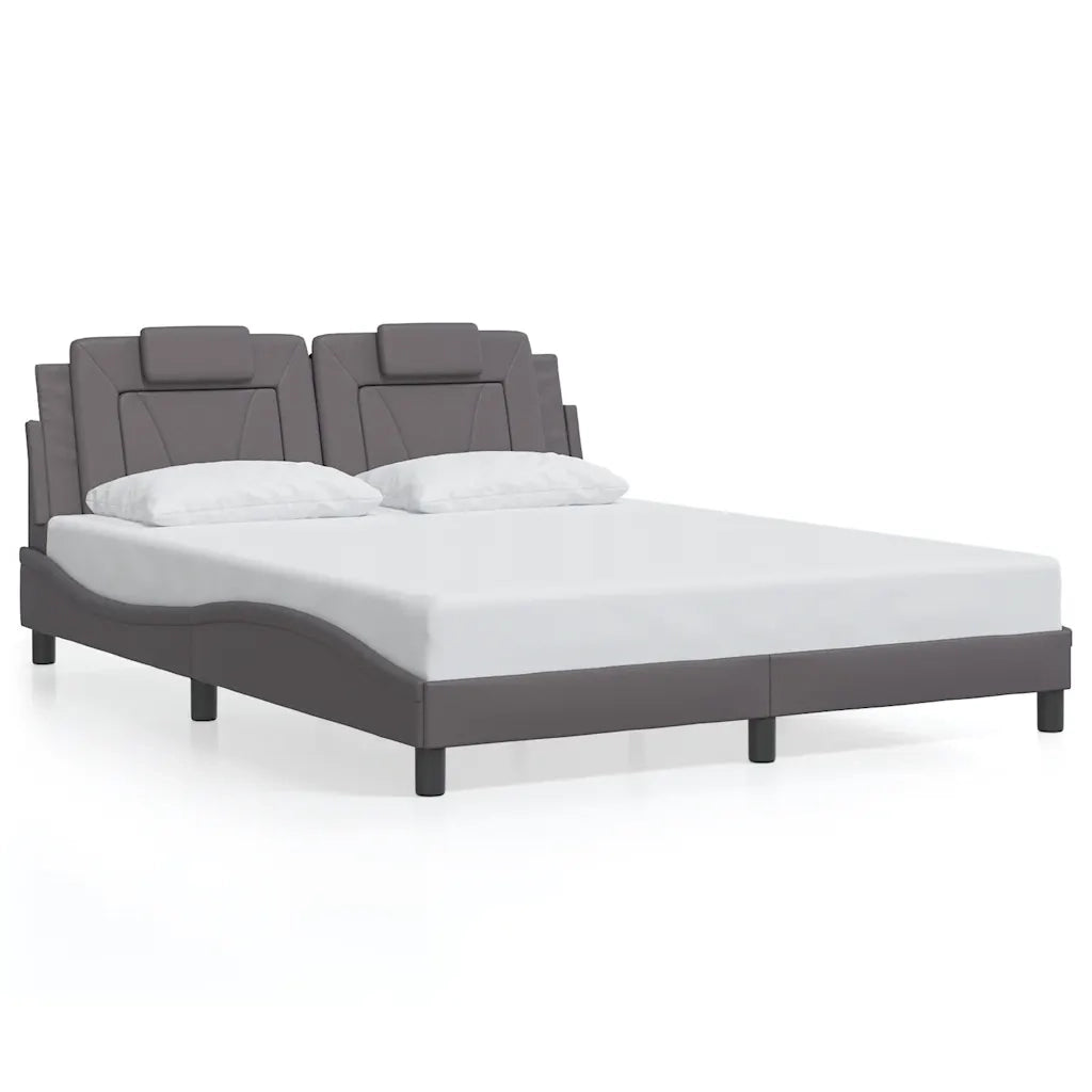 Giroletto Viana senza Materasso Grigio 160x200 cm in Similpelle 3208106