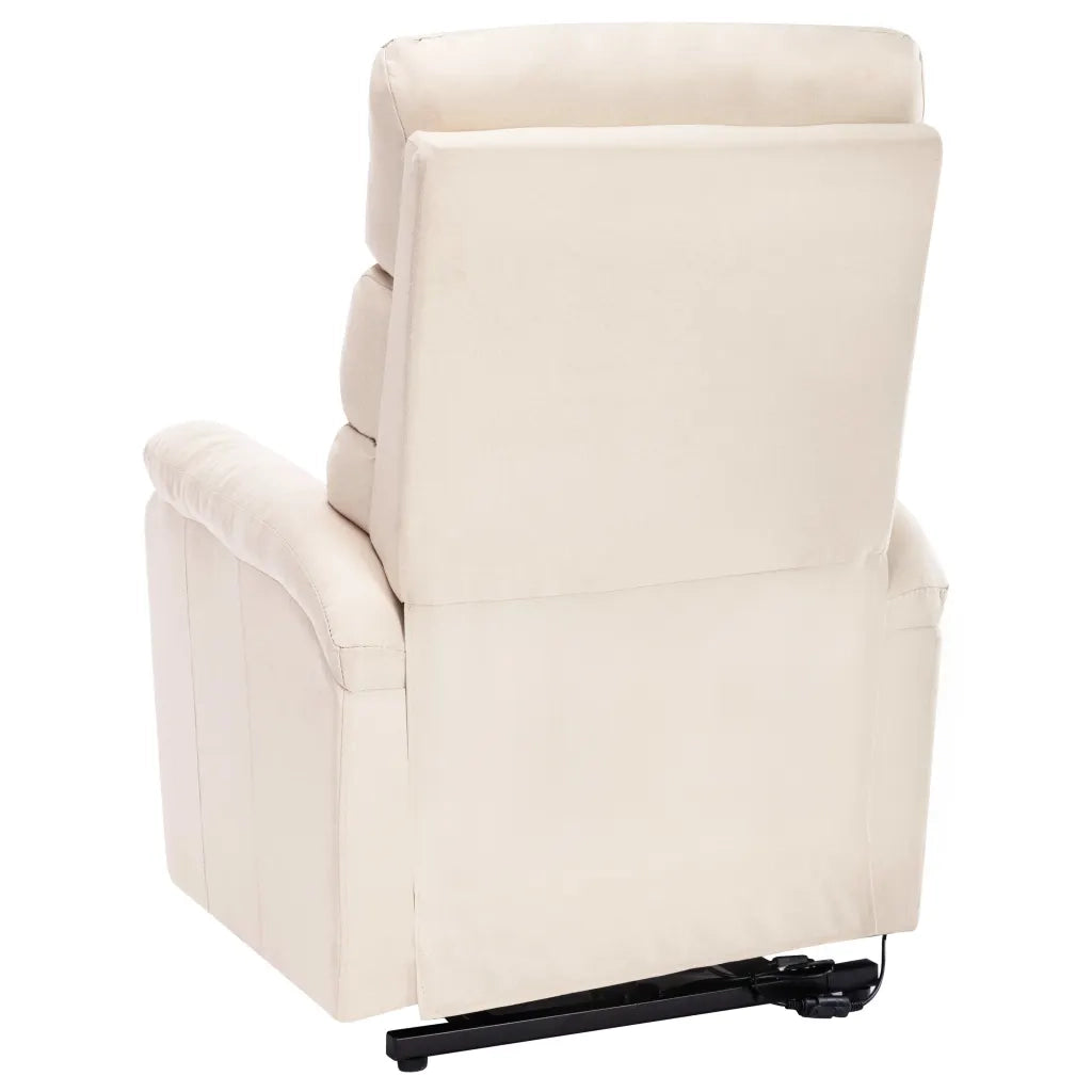 Poltrona Alzapersona Massaggiante Crema in Tessuto 321255