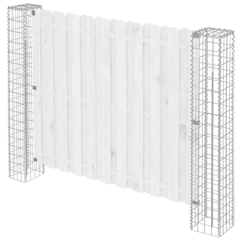 Palo della recinzione 2 pz 20 x 20 x 190 cm Metallo Argento 143605