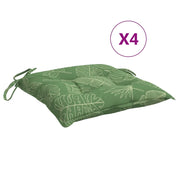 Cuscini per Sedia 4 pz | Cuscini per sedie Motivo a Foglie 50x50x7 cm Tessuto