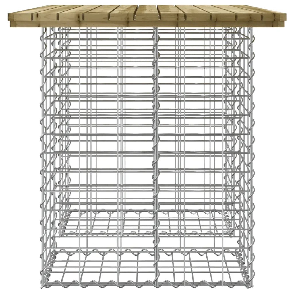 Tavolo da giardino in gabbione design 100x70x72 cm in legno di pino impregnato 834364